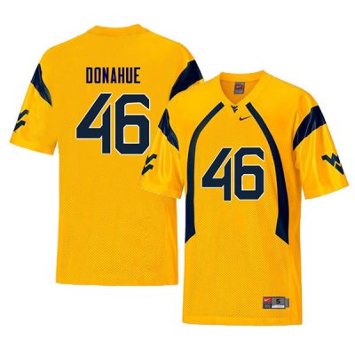 Men's West Virginia Mountaineers NCAA #46 Reese Donahue Yellow Authentic Nike Retro Stitched College Football Jersey TS15I75BM